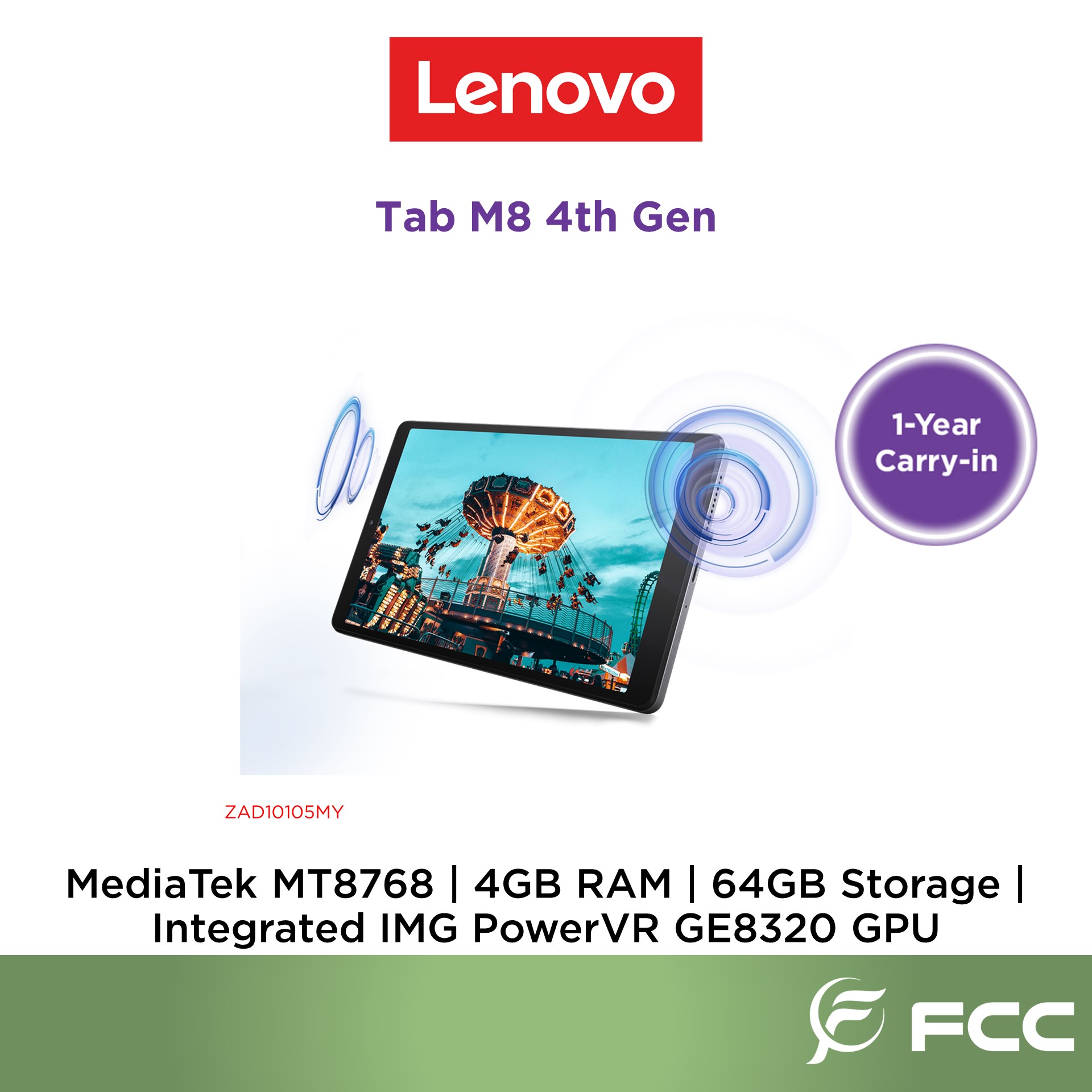 Lenovo Tab M8 (4th Gen) 2024 MT8768 4GB 64GB FCC RETAIL SDN BHD