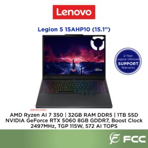 Lenovo Legion 5 15AKP10 AMD Ryzen AI 7 350 16GB 1TB NVIDIA GeForce RTX 5060 8GB GDDR7