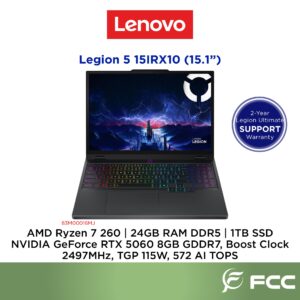 Lenovo Legion 5 15AHP10 AMD Ryzen 7 260 24GB 1TB SSD NVIDIA GeForce RTX 5060 8GB GDDR7