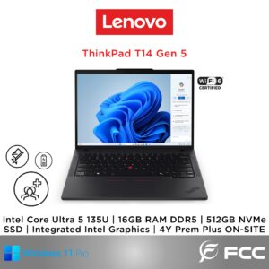 Lenovo ThinkPad T14 Gen 5 Intel Core Ultra 5 135U 16GB 512GB SSD