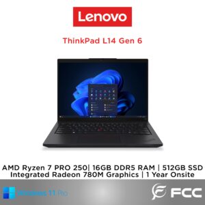 Lenovo ThinkPad L14 Gen 6 AMD Ryzen 7 PRO 250 16GB 512GB