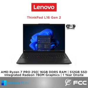 Lenovo ThinkPad L16 Gen 2 AMD Ryzen 7 PRO 250 16GB 512GB