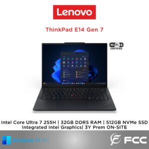 Lenovo ThinkPad E14 Gen 7 Intel Core Ultra 7 255H 32GB 512GB