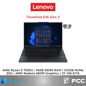 Lenovo ThinkPad E16 Gen 2 AMD Ryzen 5 7535U 16GB 512GB