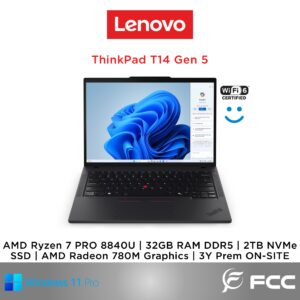 Lenovo ThinkPad T14 Gen 5 AMD Ryzen 7 PRO 8840U 32GB 2TB SSD