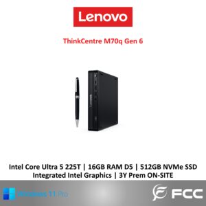 Lenovo ThinkCentre M70q Gen 6 Intel Core Ultra 5 225T 16GB 512GB SSD