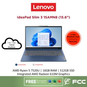 Lenovo IdeaPad Slim 3 15AMN8 AMD Ryzen 5 7520U 16GB 512GB SSD