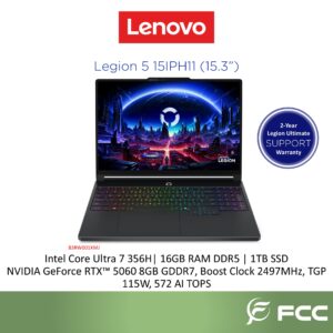 Lenovo Legion 5 15IPH11 Intel Core Ultra 7 356H 16GB 1TB SSD NVIDIA GeForce RTX 5060 8GB GDDR7