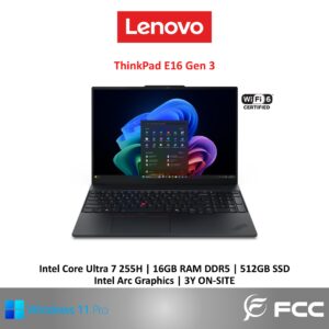 Lenovo ThinkPad E16 Gen 3 Intel Core Ultra 7 255H 16GB 512GB SSD