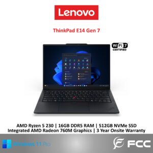 Lenovo ThinkPad E14 Gen 7 AMD Ryzen 5 230 16GB 512GB SSD