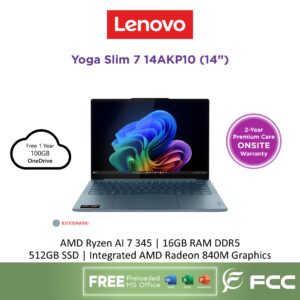 Lenovo Yoga Slim 7 14AKP10 AMD Ryzen AI 7 345 16GB 512GB SSD