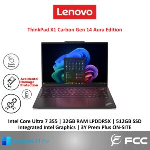 Lenovo ThinkPad X1 Carbon Gen 14 Aura Edition Intel Core Ultra 7 355 32GB 512GB SSD