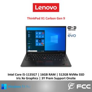 Lenovo ThinkPad X1 Carbon Gen 9 Intel Core i5-1135G7 16GB 512GB SSD