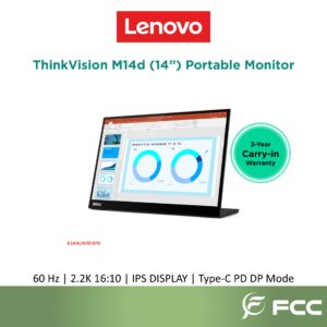 Lenovo ThinkVision M14d 14" 2.2K Docking Portable Monitor