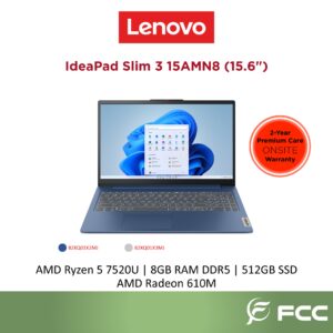 Lenovo IdeaPad Slim 3 15AMN8 AMD Ryzen 5 7520U 8GB 512GB SSD